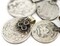 The Bead Chest Large Vintage Afghan Coin Pendants Set of 8 Afghanistan Silver White Metal Large Hole